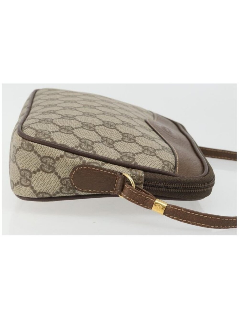 Authentic GUCCI GG Supreme Shoulder Bag PVC Beige Gold - Picture 2 of 16